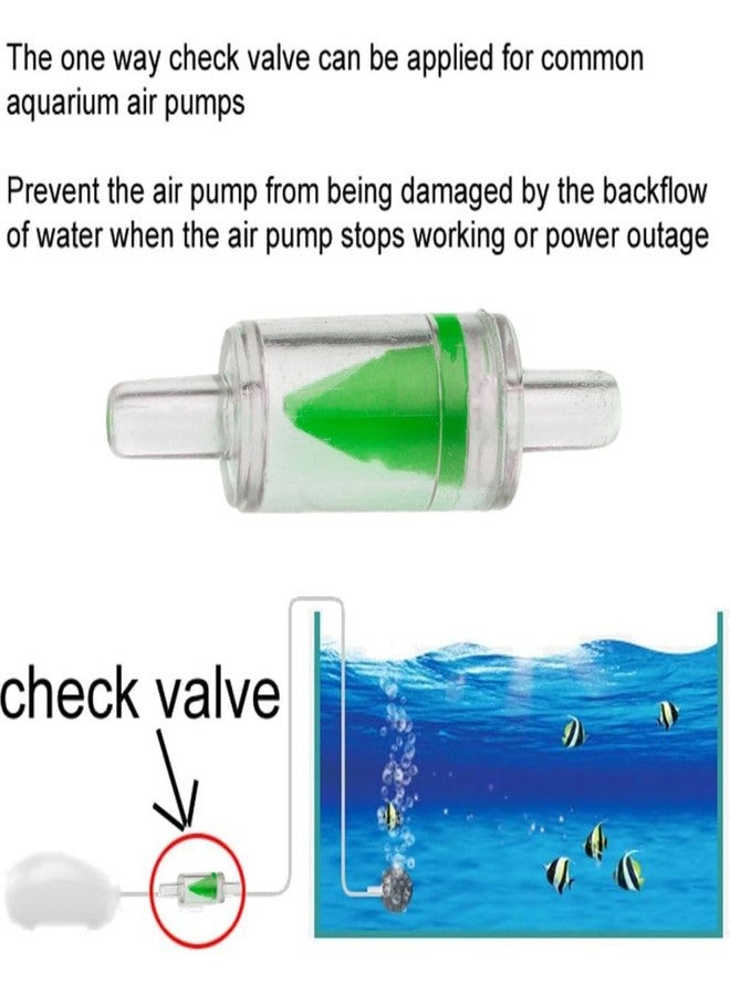 صمام عدم رجوع بلاستيكي أحادي الاتجاه أخضر اللون من VAYINATO® (عبوة من 10 قطع) لنظام ثاني أكسيد الكربون في أحواض السمك، مضخة هواء، خرطوم أنبوب 4 مم من Petzlifeworld - Image 3